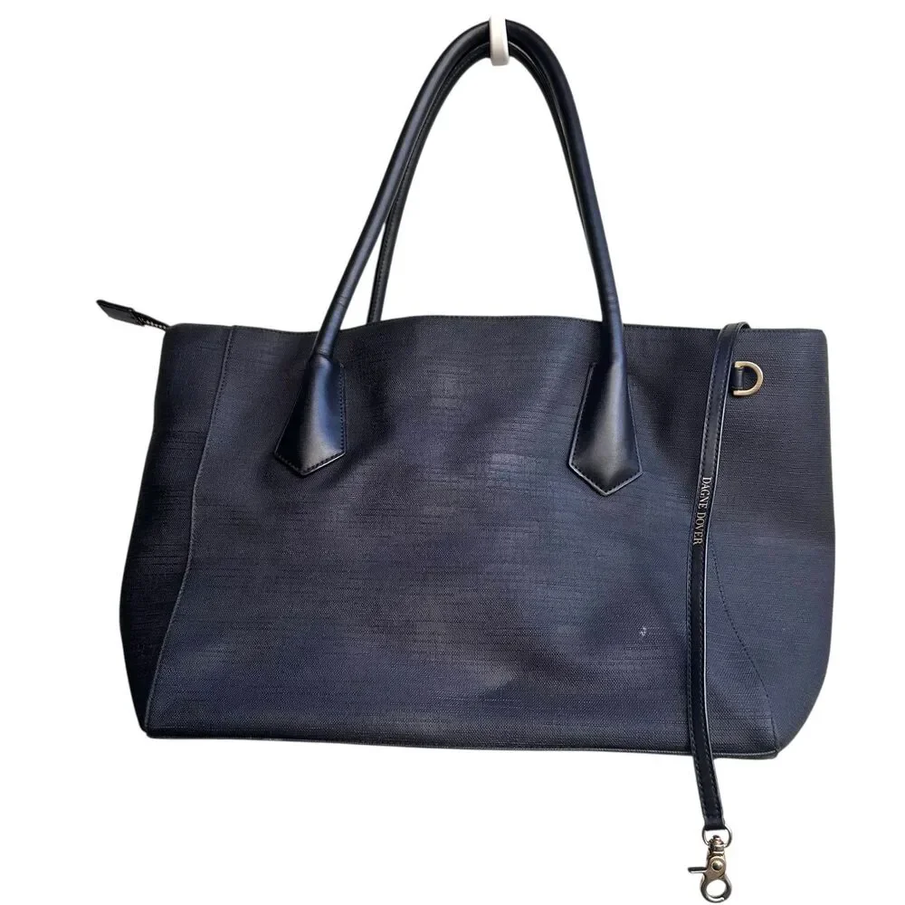 DAGNE DOVER Signature‎ Laptop Tote Vegan Leather Black